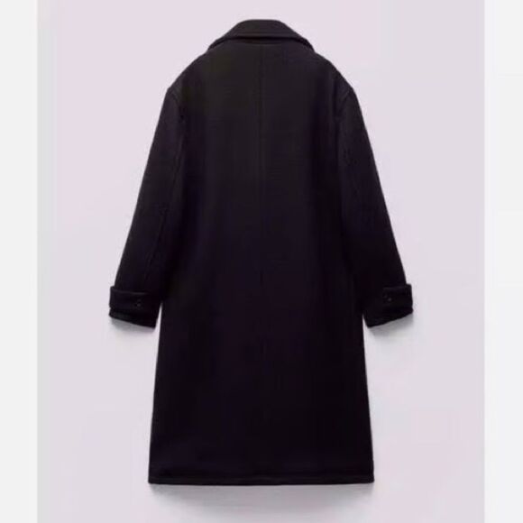 Zara Wool Blend Coat With Toggles New Large - Picture 4 of 8